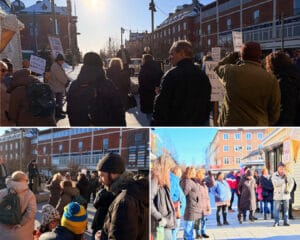 Bilder från manifestationen
