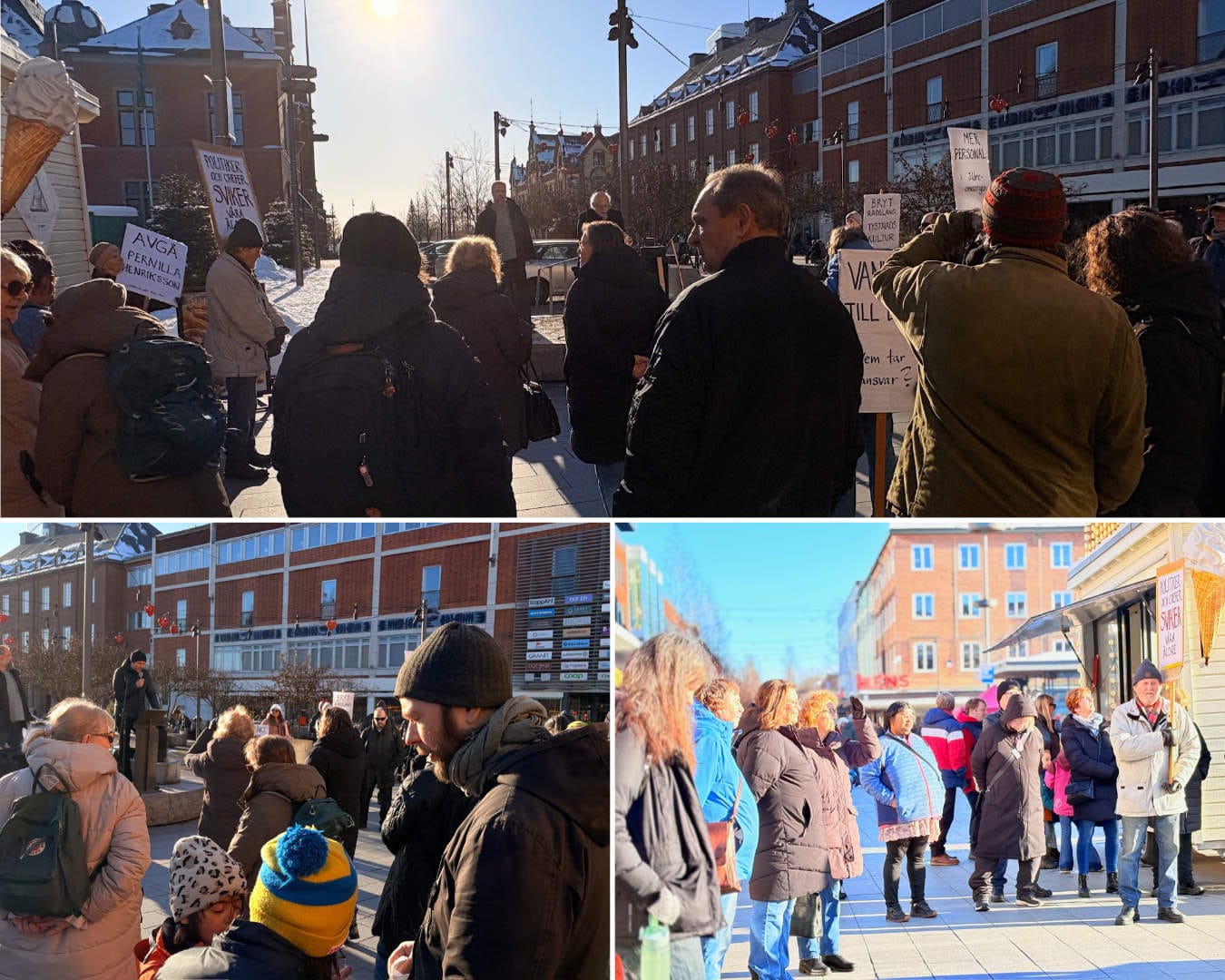 Bilder från manifestationen